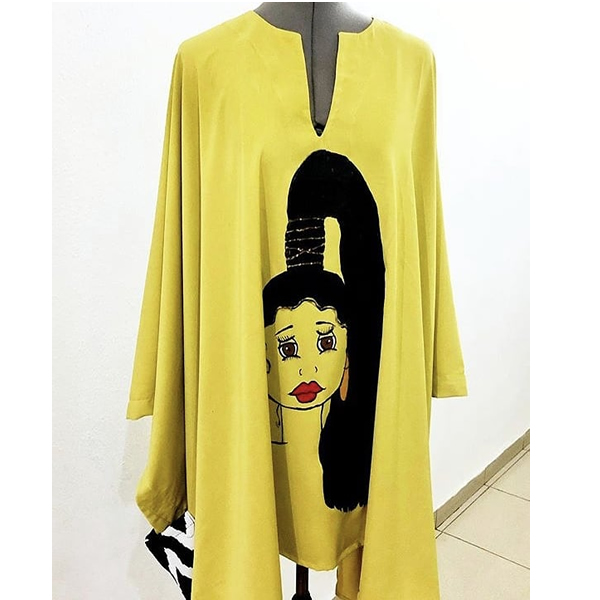 The Yellow High Pony Hand Painted Dashiki