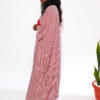 The Red And White Striped Boubou Shirt Dress - Image 3