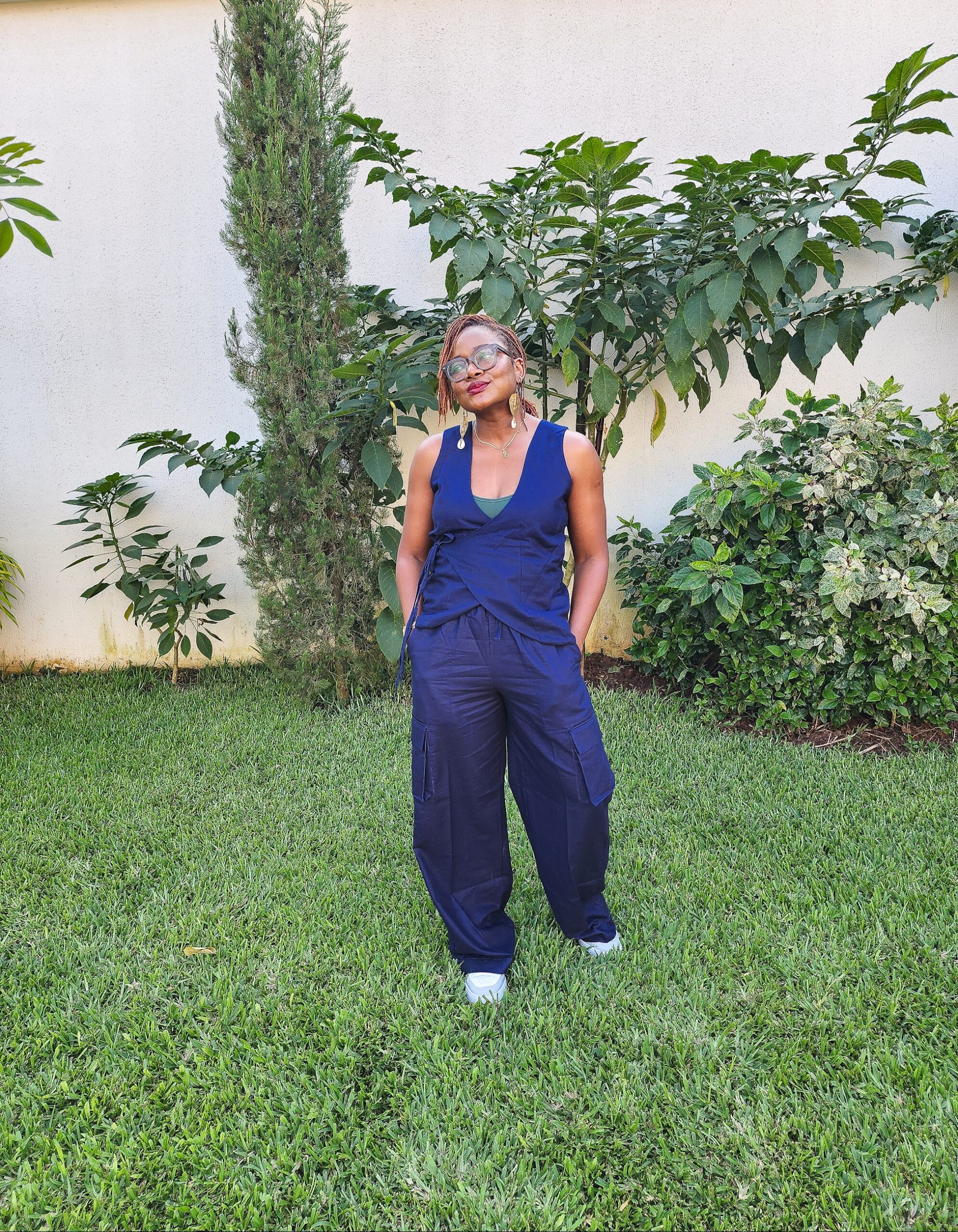The Blue Linen Pant Set