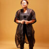 The Black Organdy short kimono