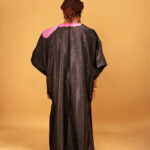 The Black stoned embroidered brocade boubou - Image 3