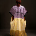 The Purple and Yellow Batik Fringe boubou - Image 3