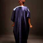The Blue stoned embroidered brocade boubou - Image 3
