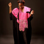 The Black stoned embroidered brocade boubou - Image 2