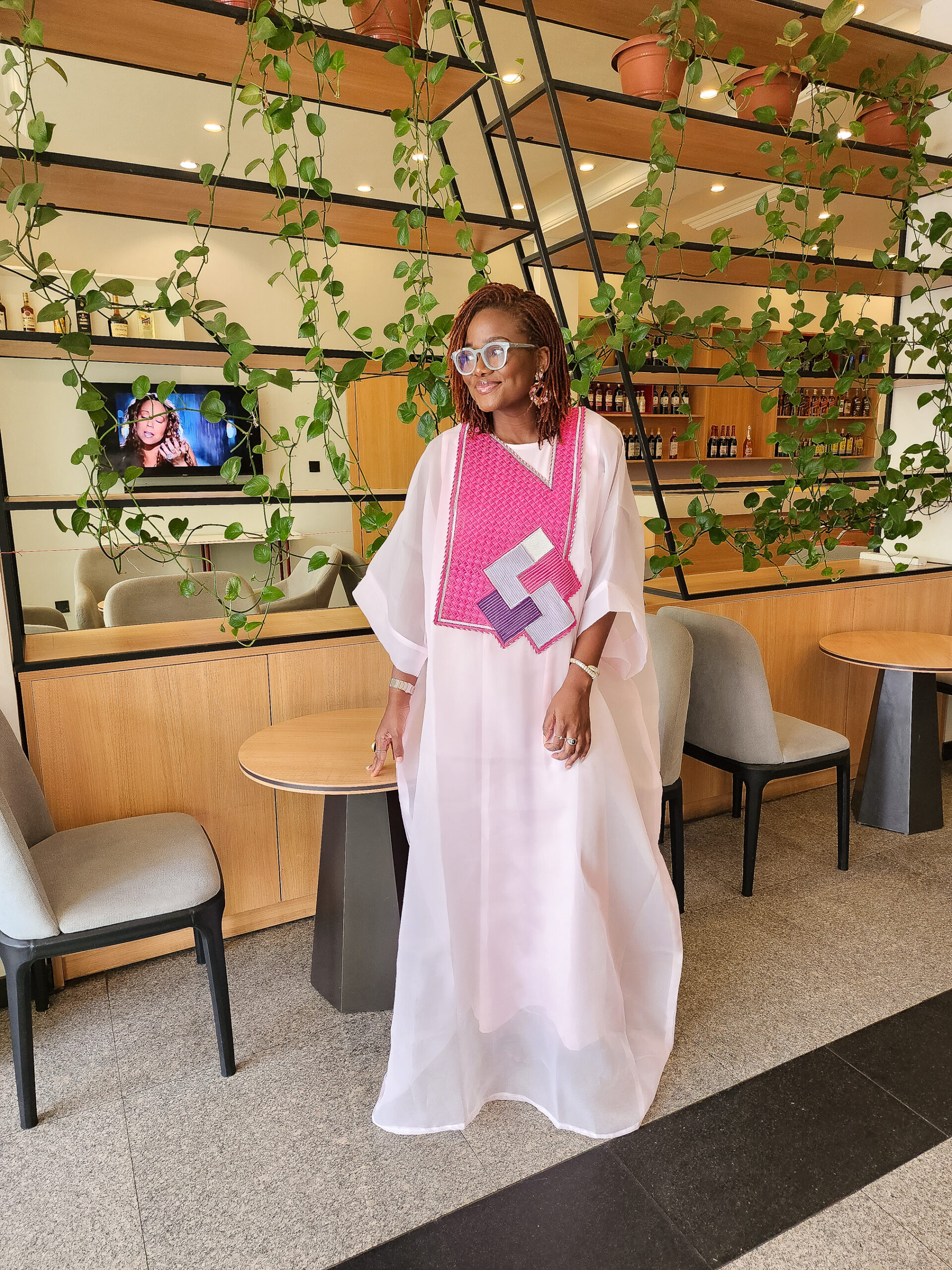 The Pink Luxe Embriodered Organdy boubou