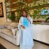 The Blue Luxe Embriodered Organdy boubou