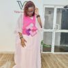 The Pink Luxe Embriodered Organdy boubou - Image 3
