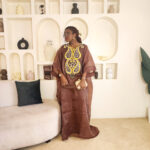 The Brown Luxe Embriodered Organdy boubou - Image 3