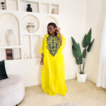 The Yellow Luxe Embriodered Organdy boubou