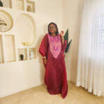 The Burgundy Luxe Embriodered Organdy boubou - Image 3