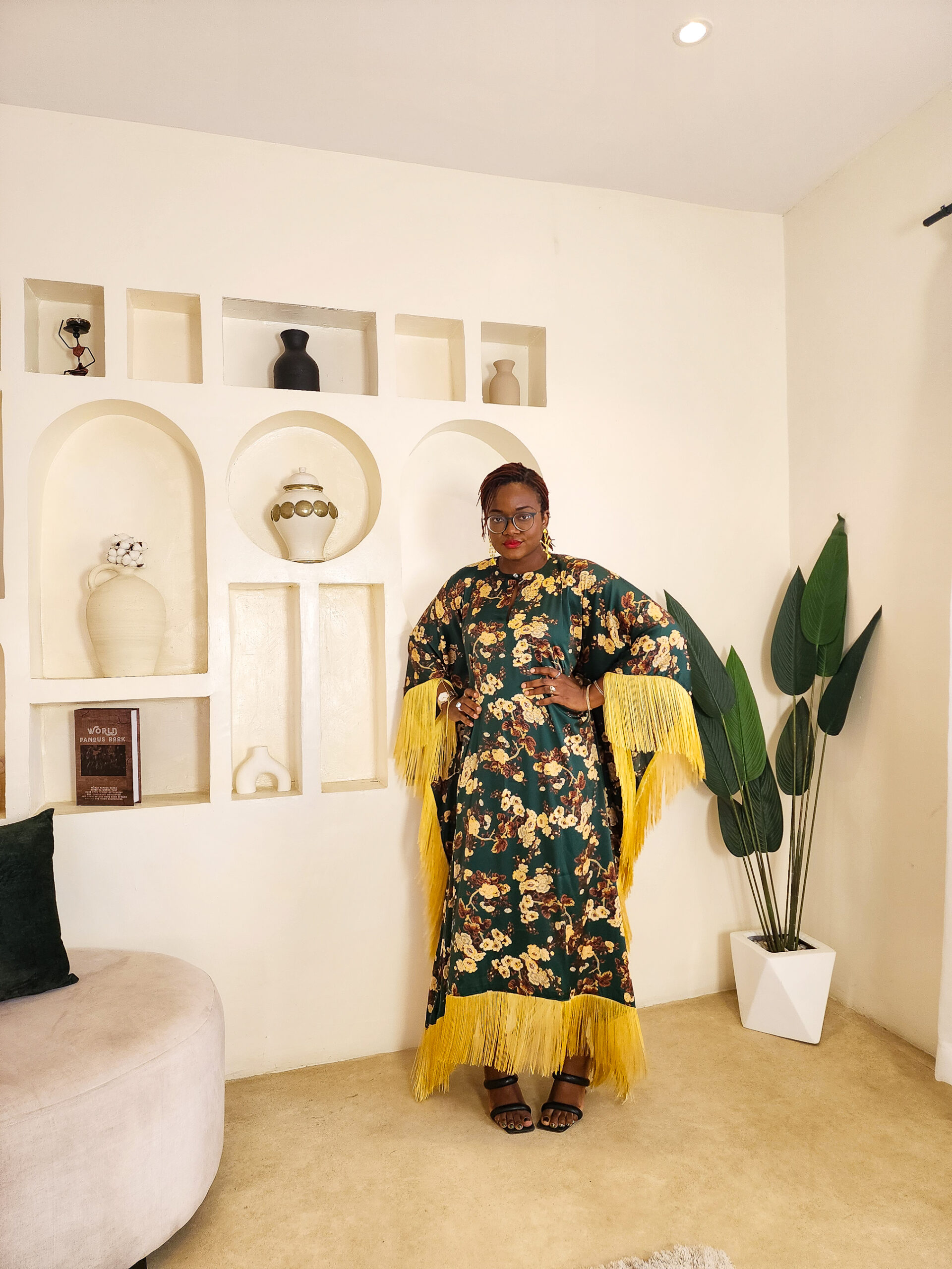 The  Green Silk Fringe Boubou