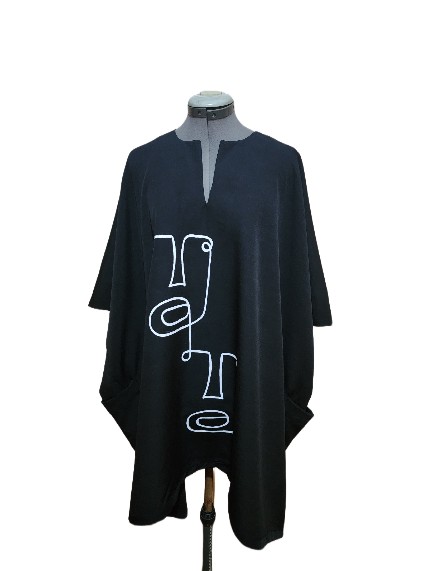 The Black Double face Dashiki