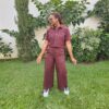 The Brown Linen 3/4 Pant Set - Image 2