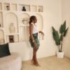 The Green Brocade Fringe Short Skirt - Image 3