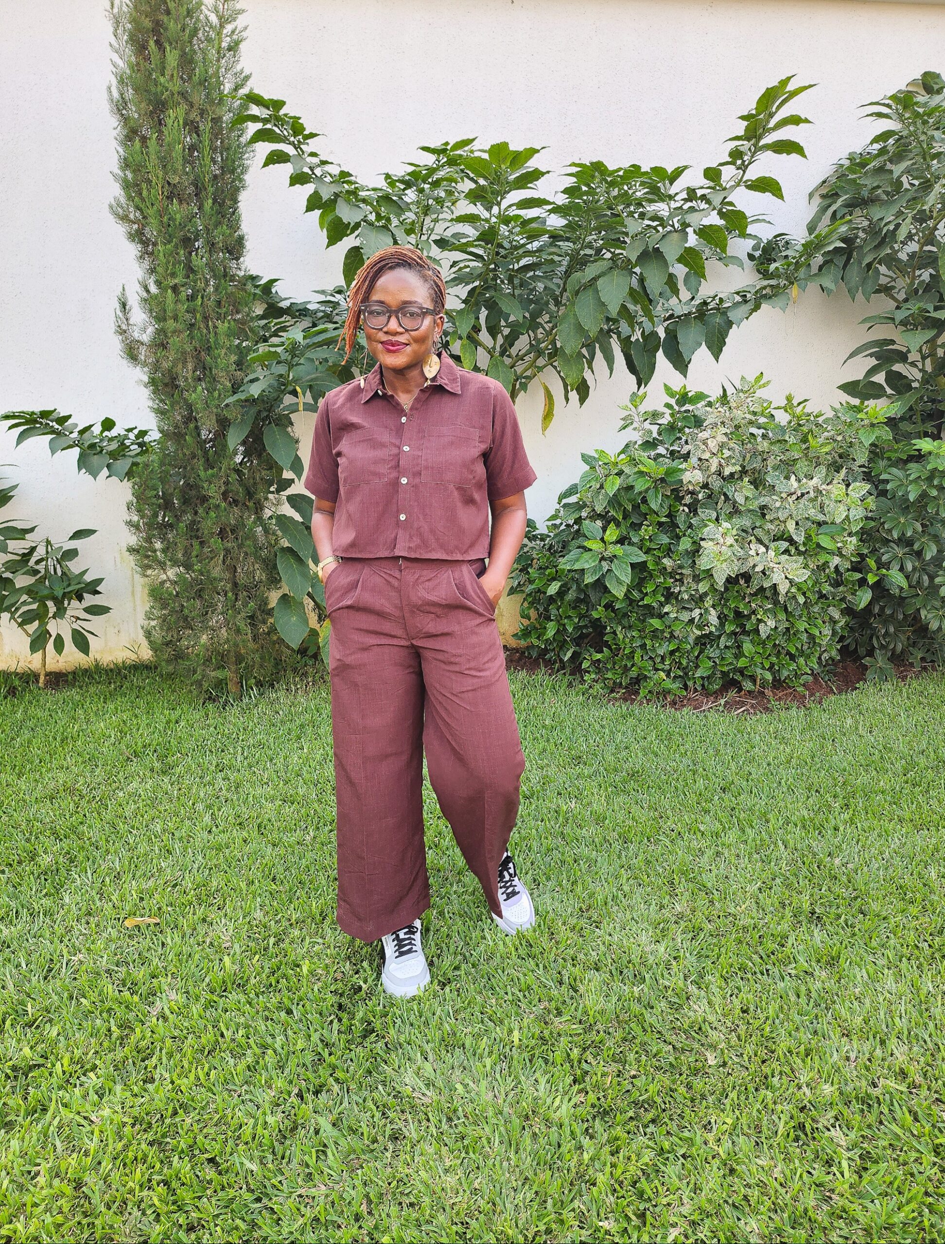 The Brown Linen 3/4 Pant Set