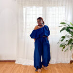 Navy Bubble Pant Set - Image 5