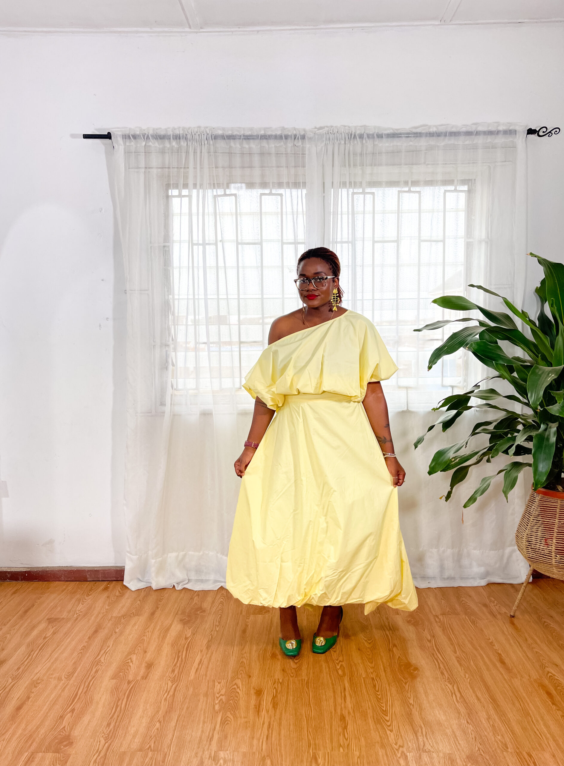 Yellow Bubble Skirt Set