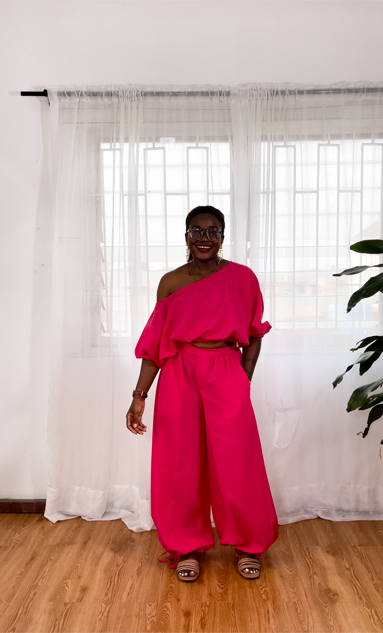 Fuchsia Bubble Pant Set